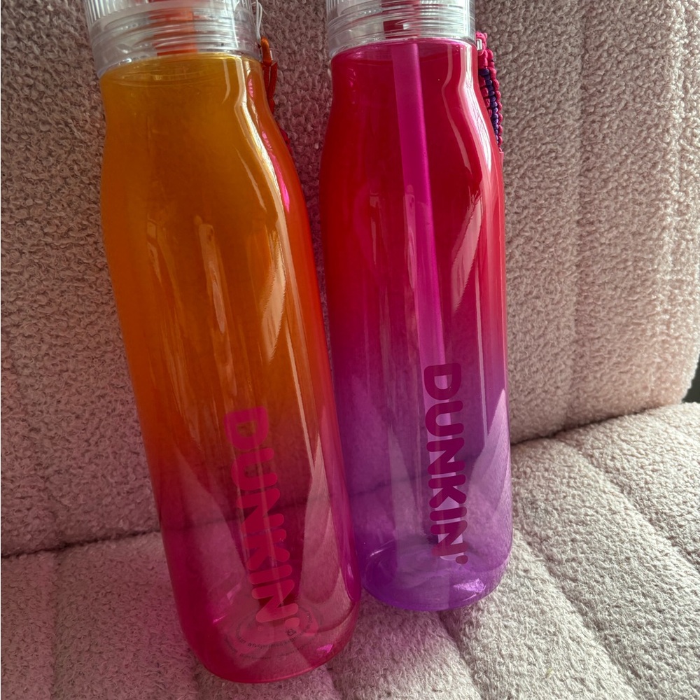 Dunkin' Gradient Water Bottles - Orange and Pink